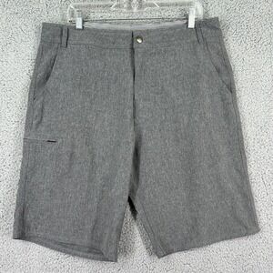 Abbot‎ Main Shorts Mens 36 Gray Nylon Flat Front Chino Hybrid Side Cargo Pocket